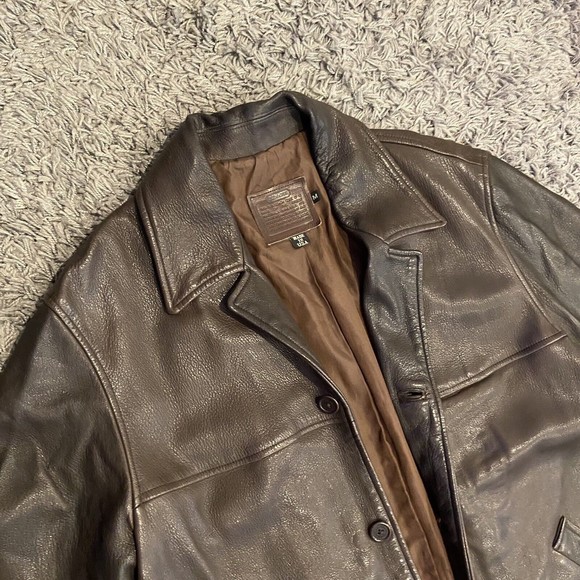 Coach Brown Leather Jacket - Picture 2 of 16